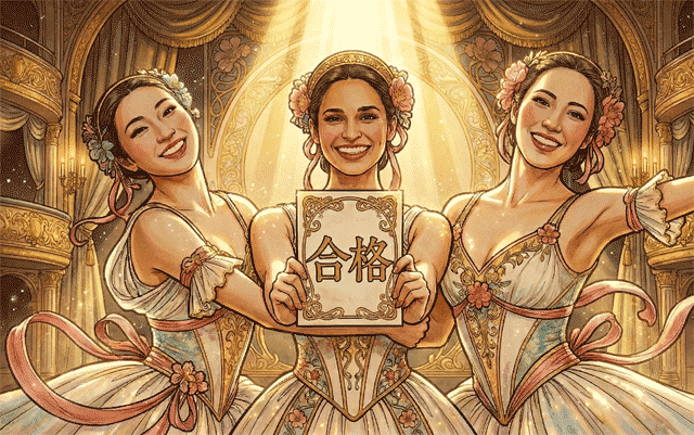 バレリーナたちの合格発表