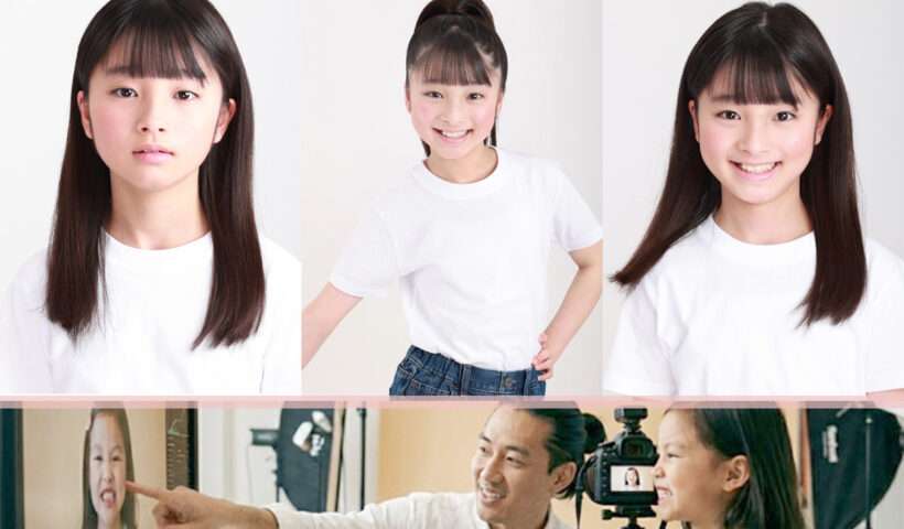 TS新宿スタジオ キッズモデル撮影風景 笑顔のレッスン